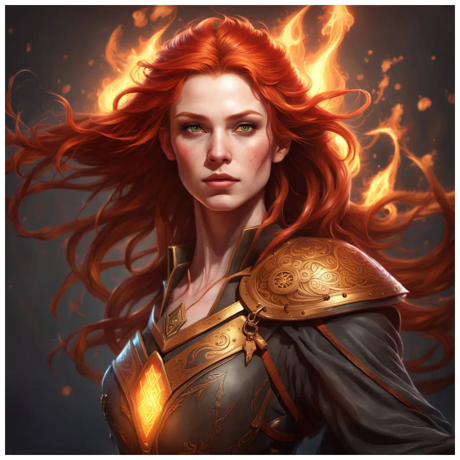 Sorceress of Fire by AI-Art-Phoenix on DeviantArt
