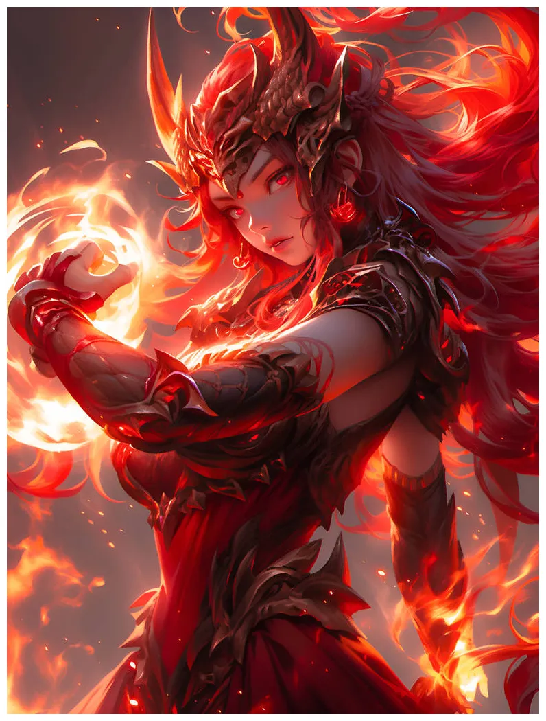 Fire Sorceress by CaelitusArt on DeviantArt