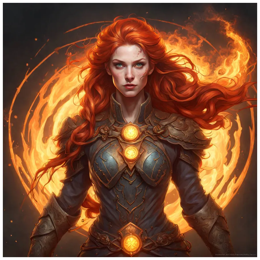 Sorceress of Fire by AI-Art-Phoenix on DeviantArt