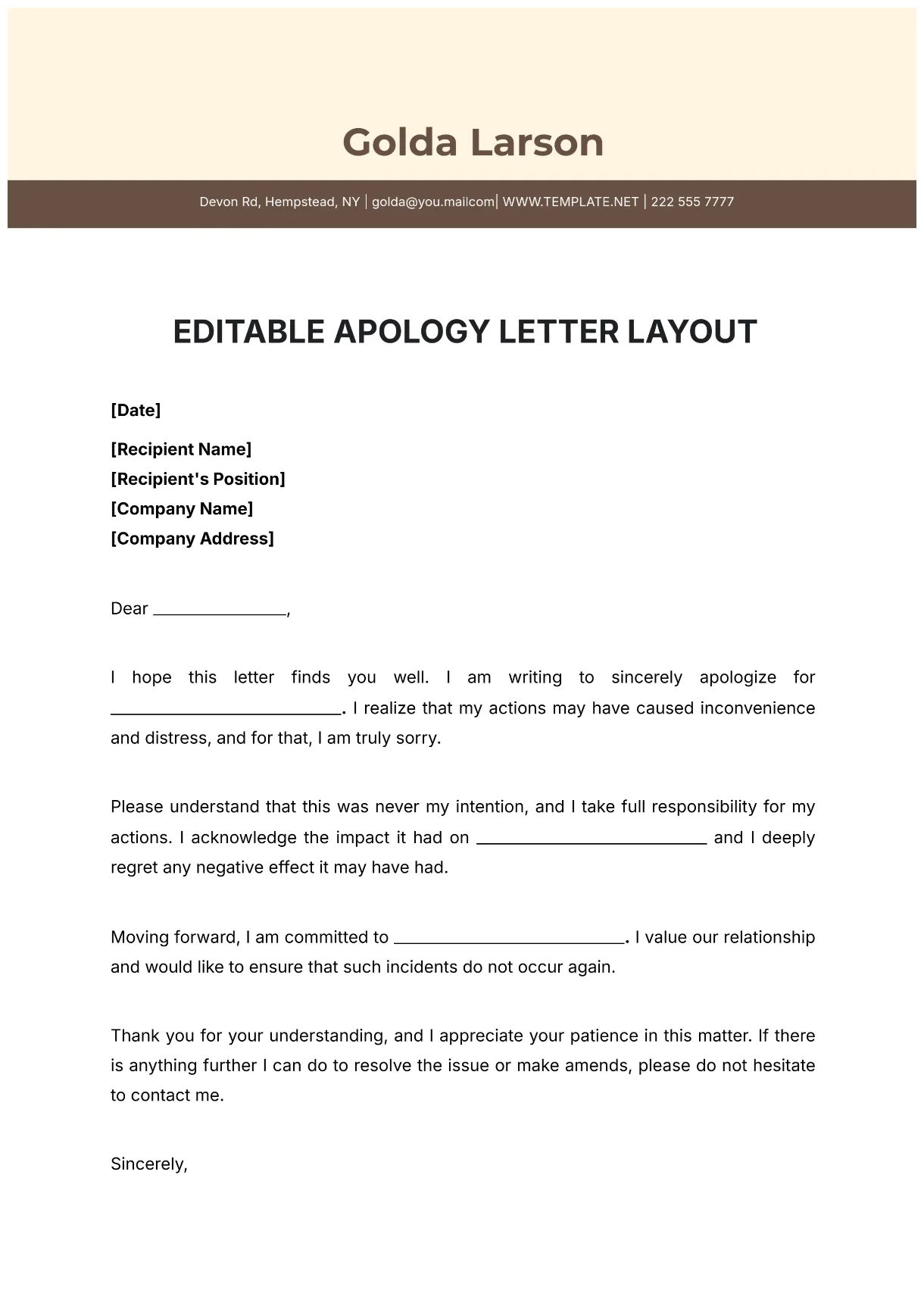 48 useful apology letter templates sorry letter samples