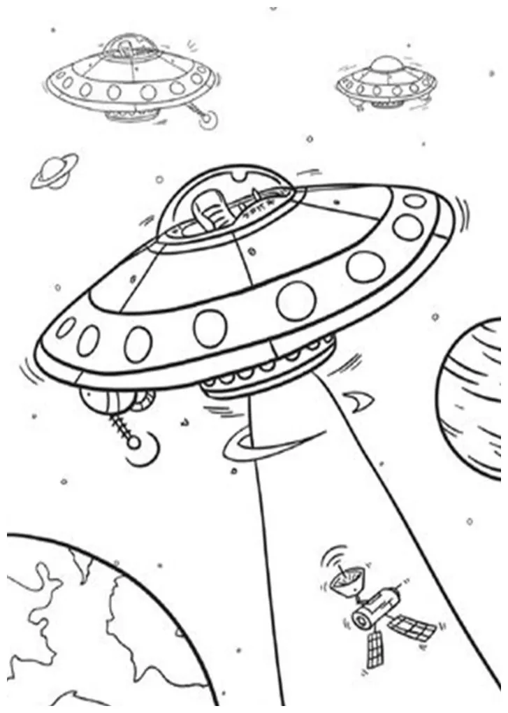 Free & easy to print space coloring pages tulamama
