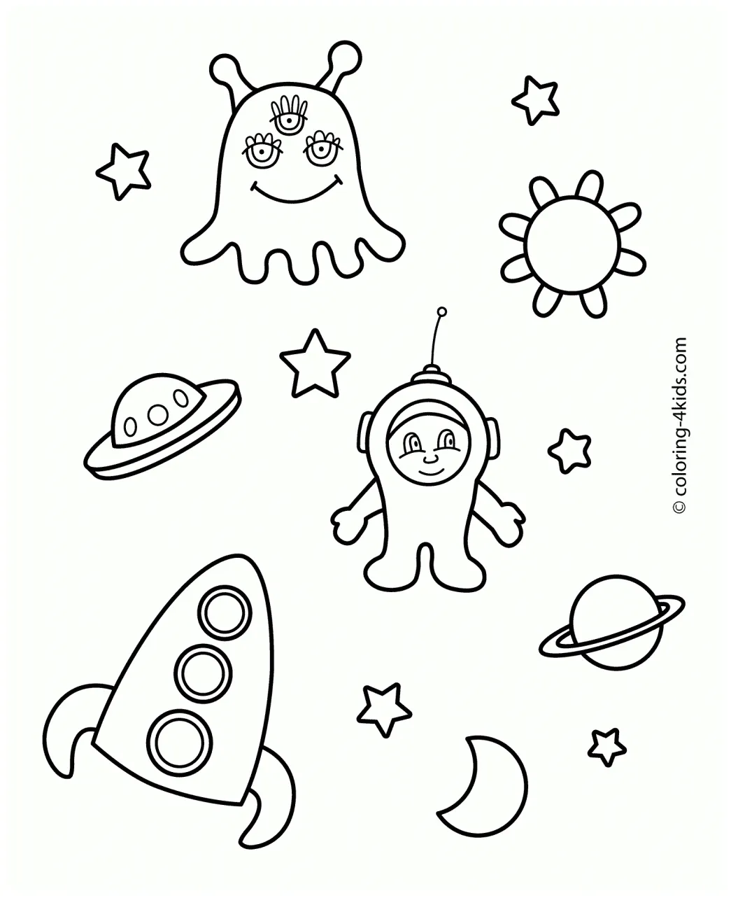 Space coloring pages printable coloring home