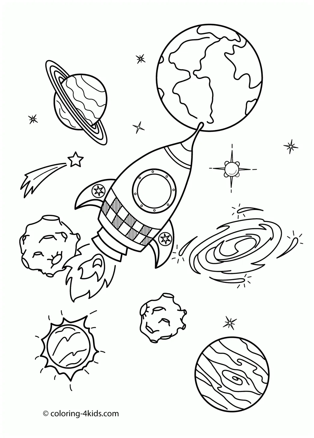 Space coloring pages free coloring home