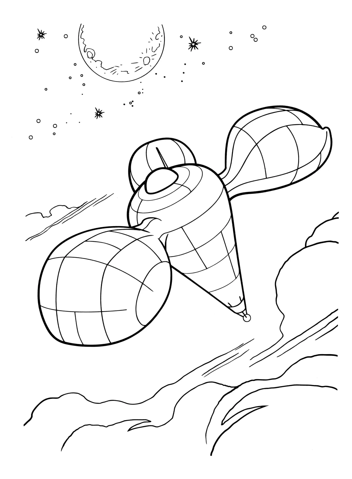 Coloring page for space shuttle printable coloring page