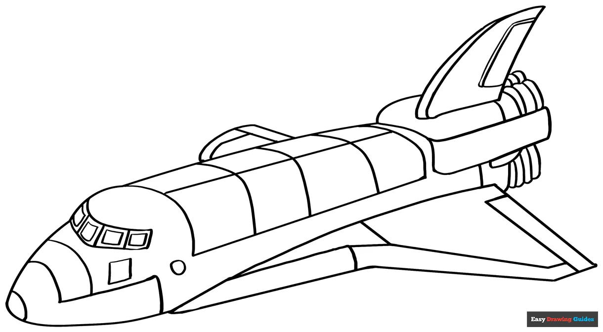 Easy drawing guides printable coloring page