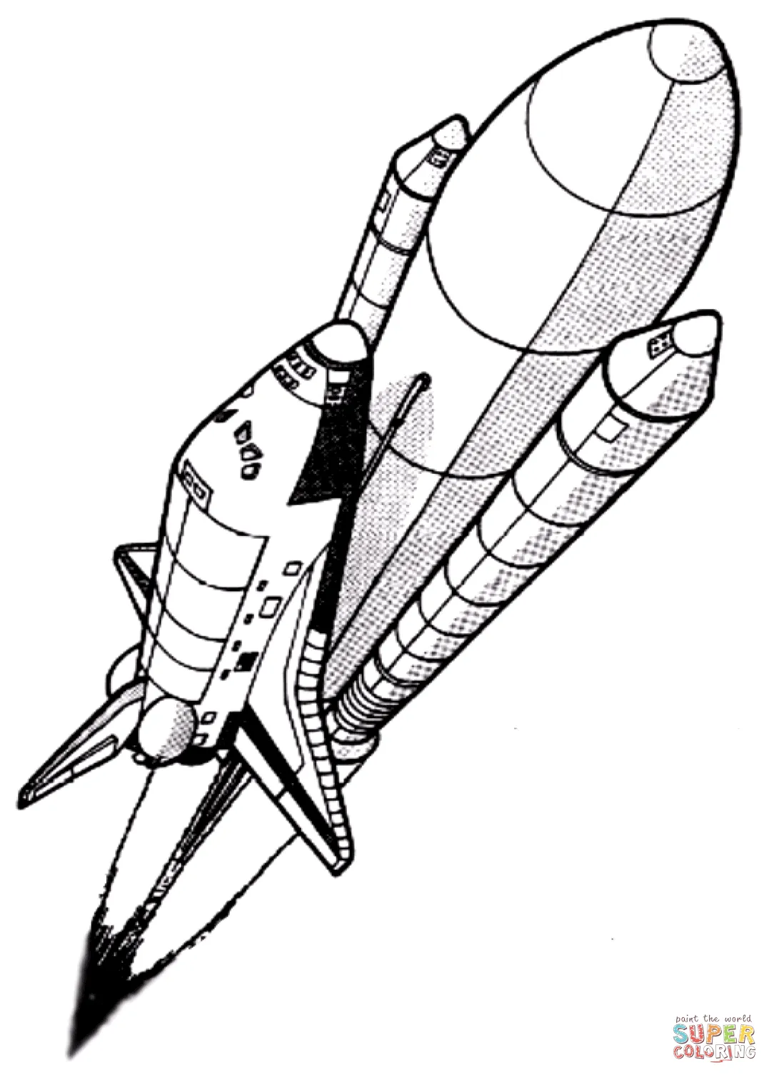 Space shuttle heads into space coloring page free printable coloring
