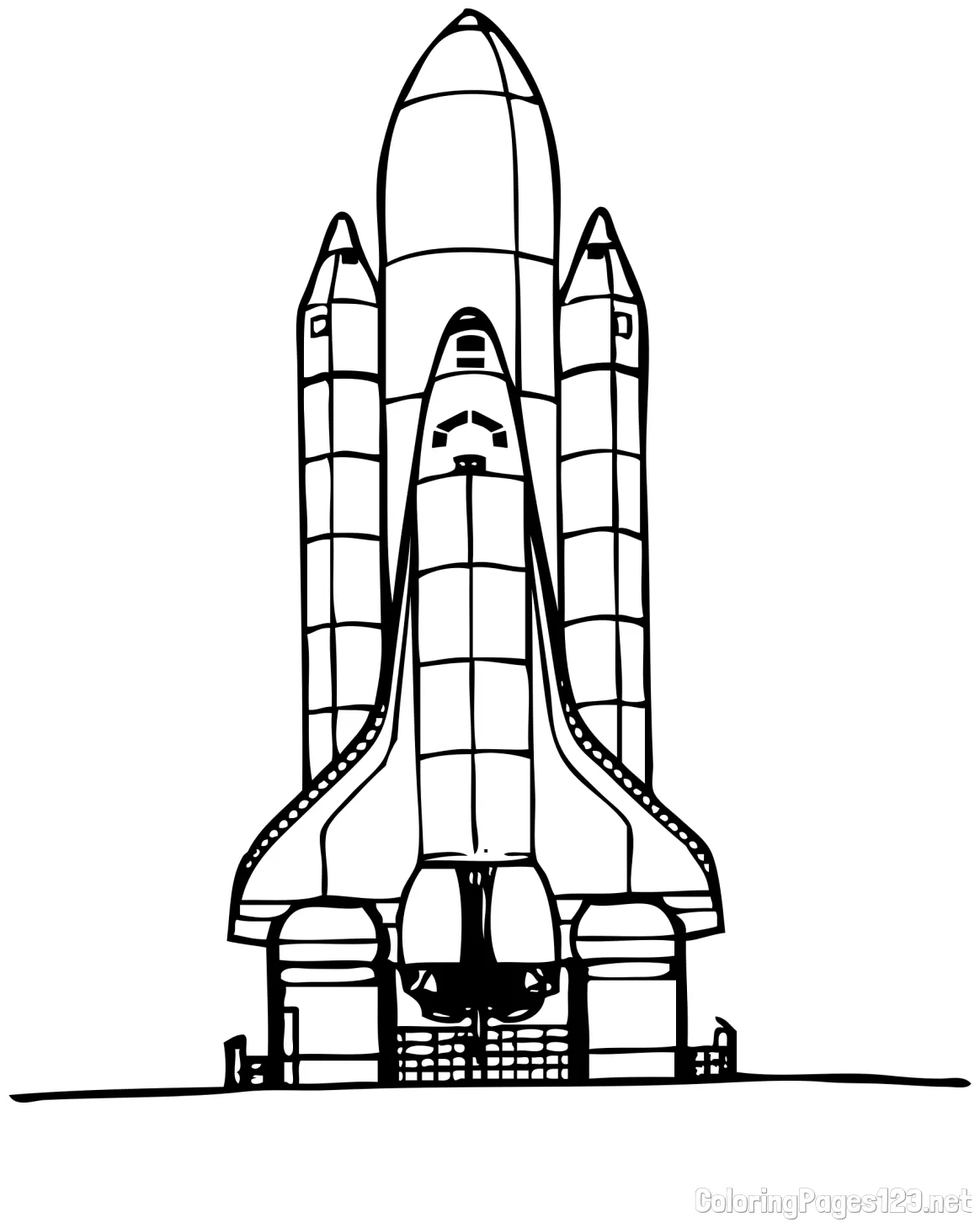 Space shuttle coloring page