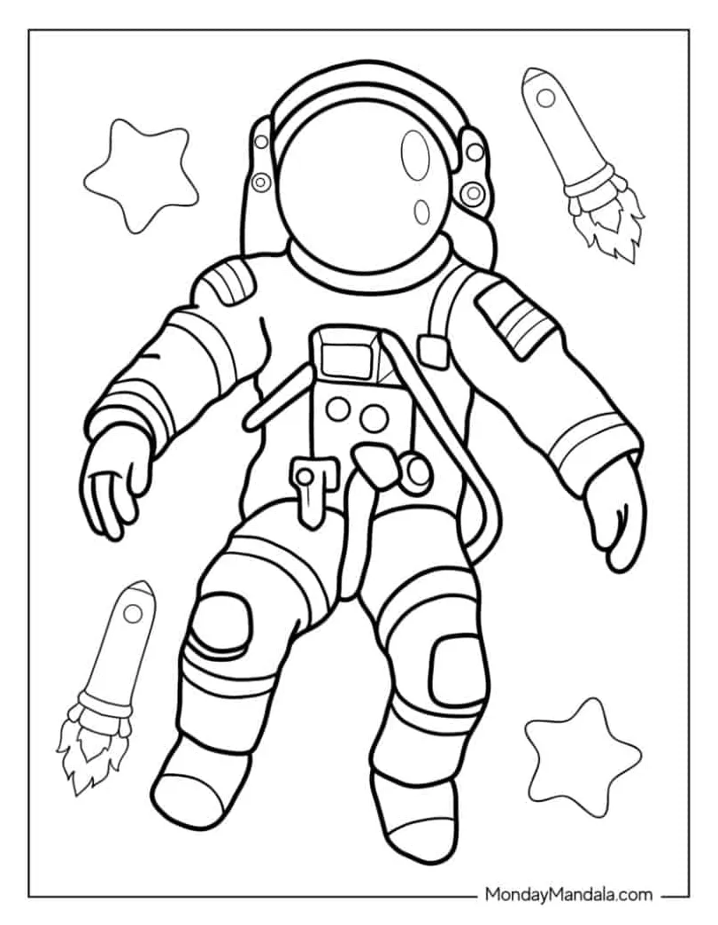 Space themed coloring pages [2025]