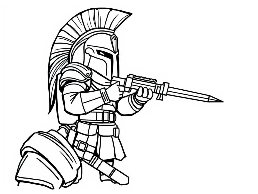 Roman soldier coloring page free printable coloring page