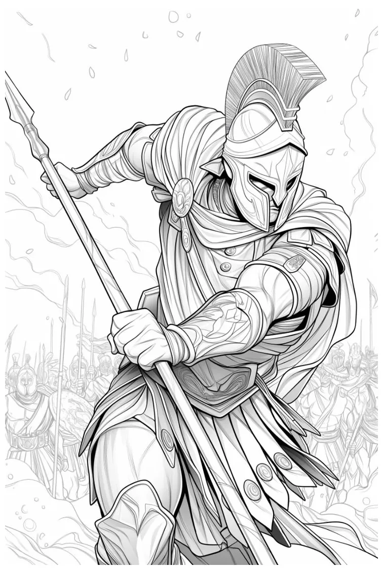 Spartan warrior coloring pages [2025]