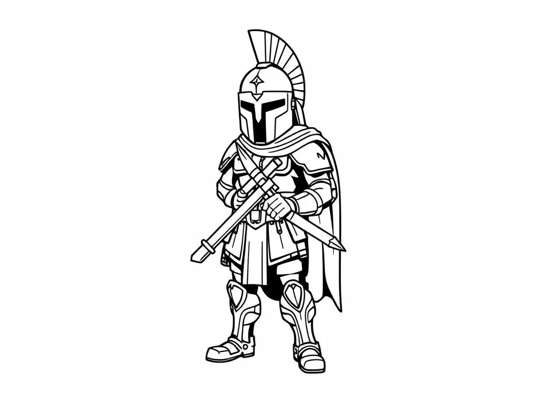 Roman soldier coloring page free printable coloring page