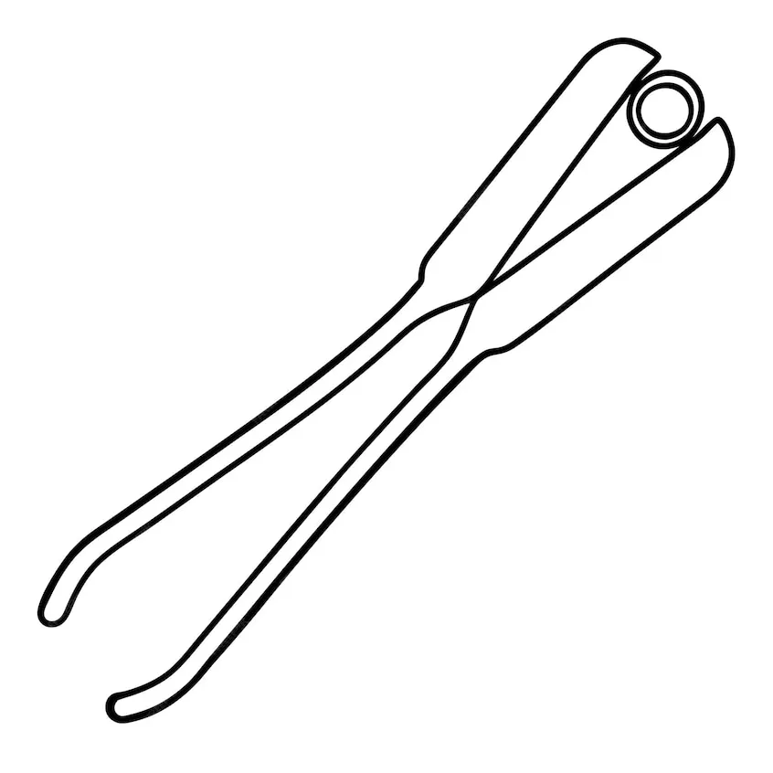 Tongs coloring page outline coloring book page line art drawing