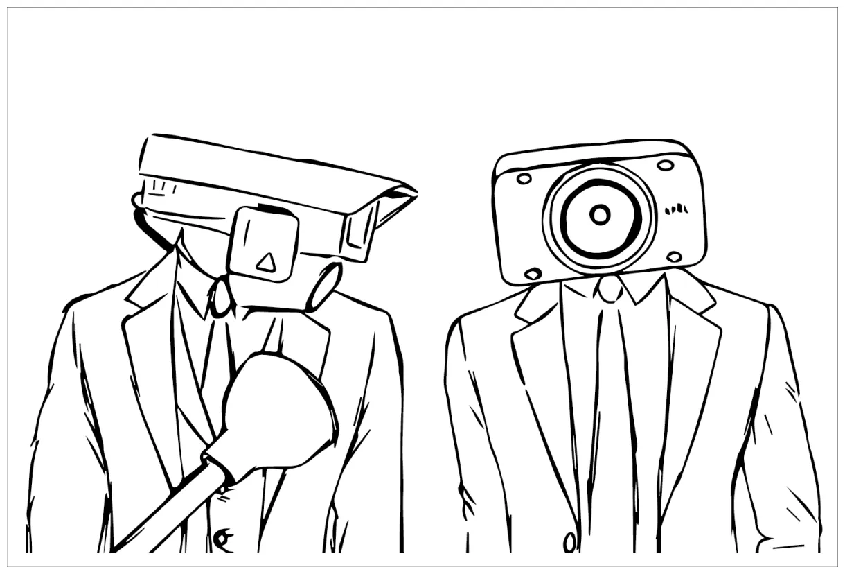 Speakerman to Color - Free Printable Coloring Pages