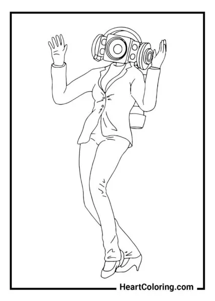Speakerman Coloring Pages from Skibidi Toilet – Print on A4