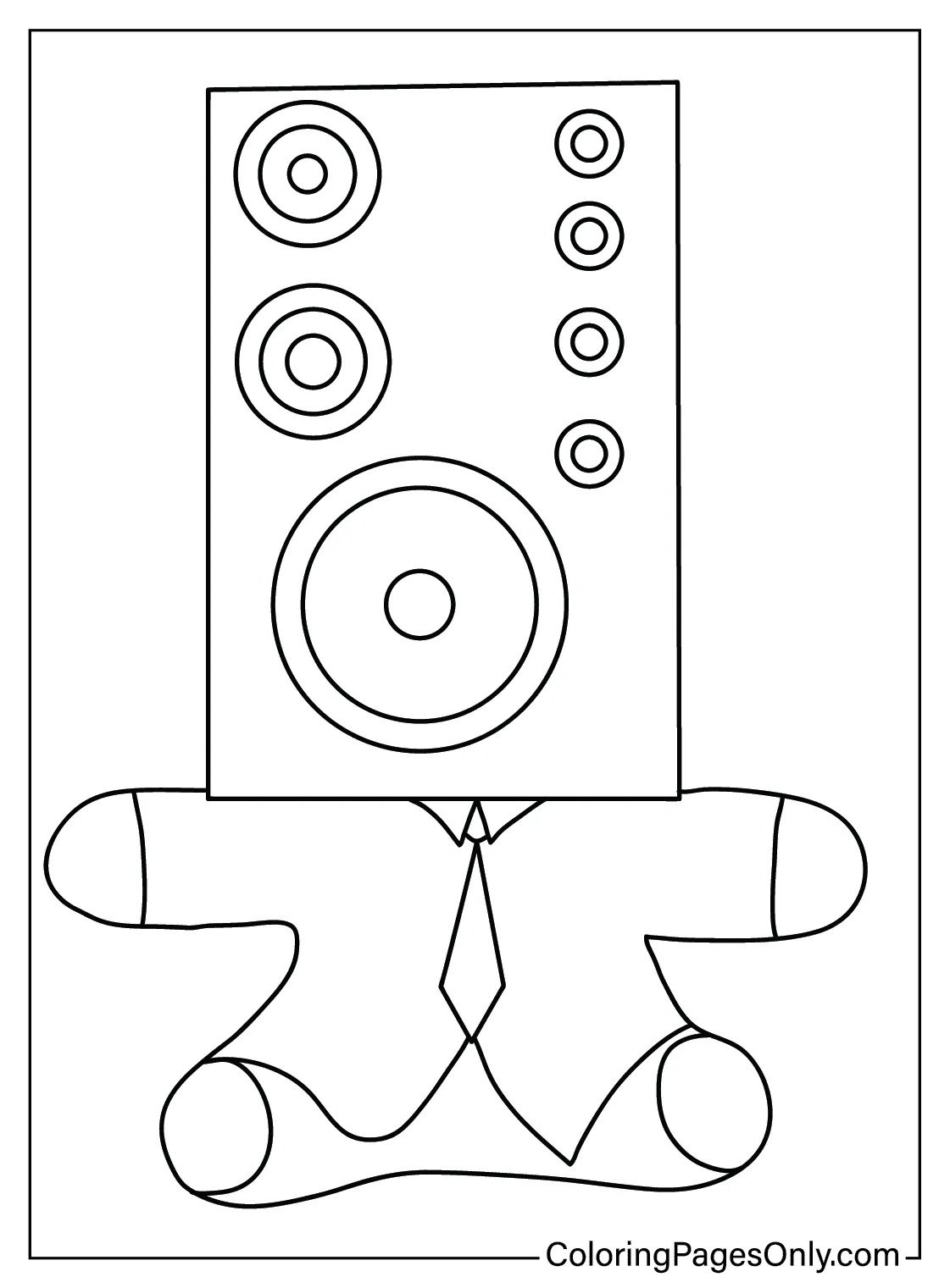 Big Speakerman Coloring Page - Free Printable Coloring Pages