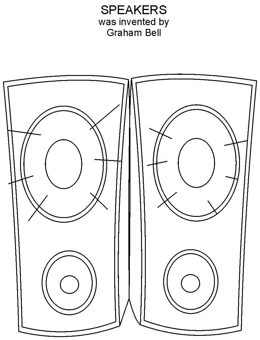Speaker coloring printable page