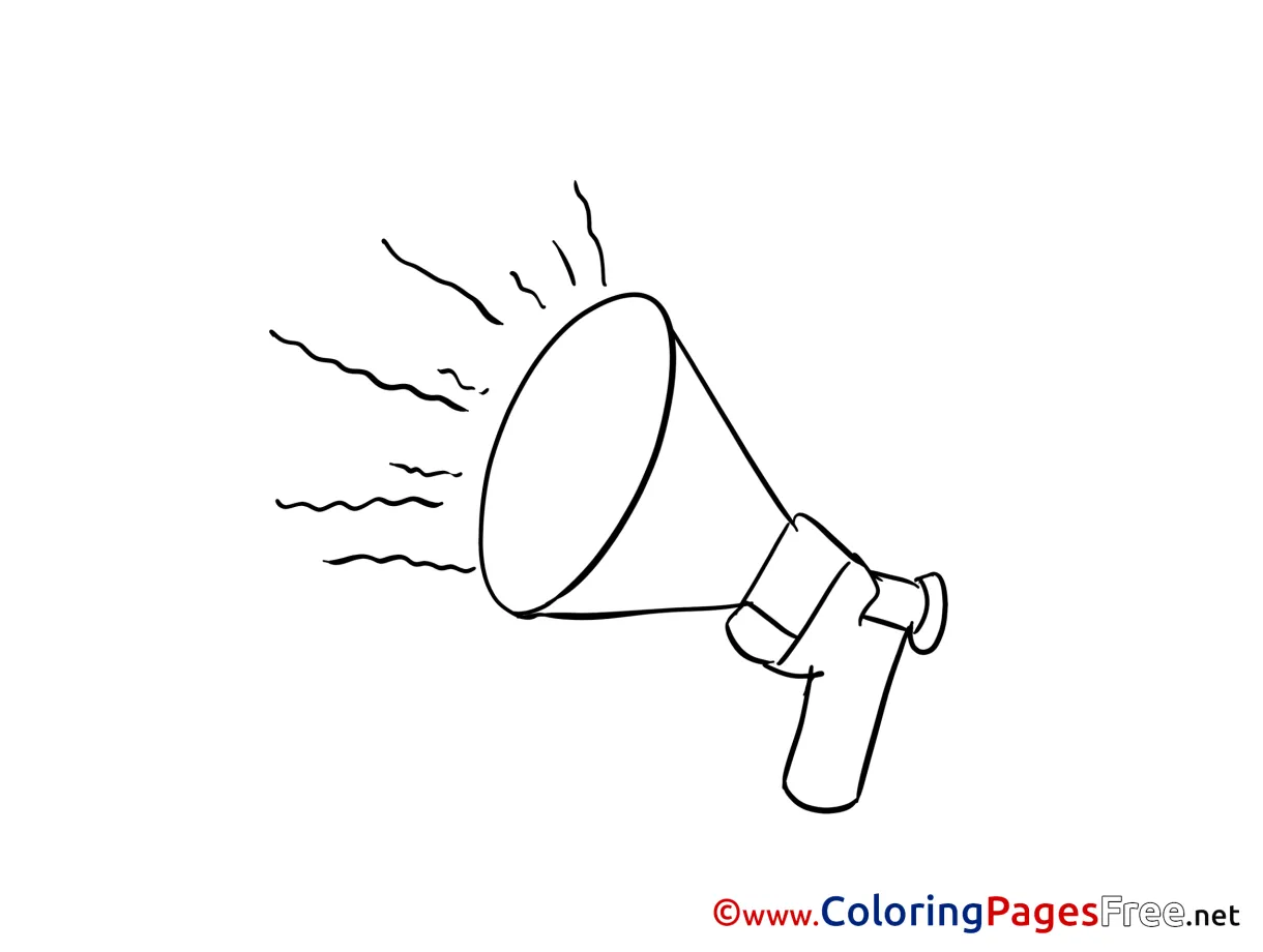 Speaker kids office free coloring page