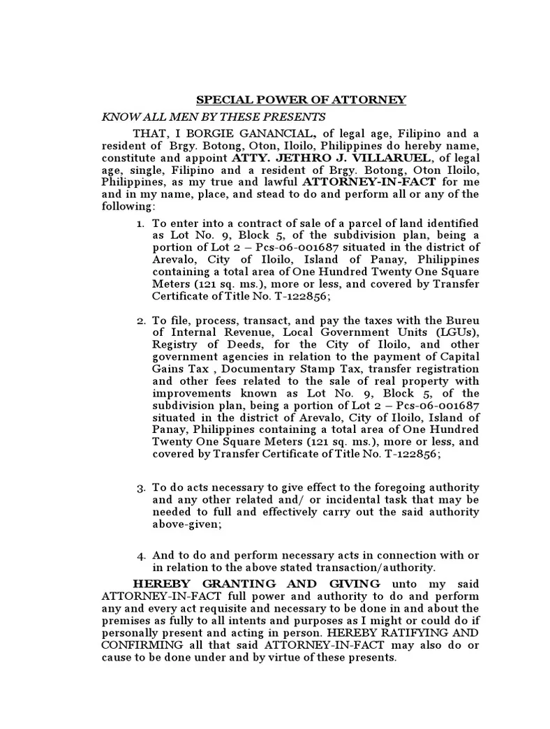 Pdf power of attorney taxes