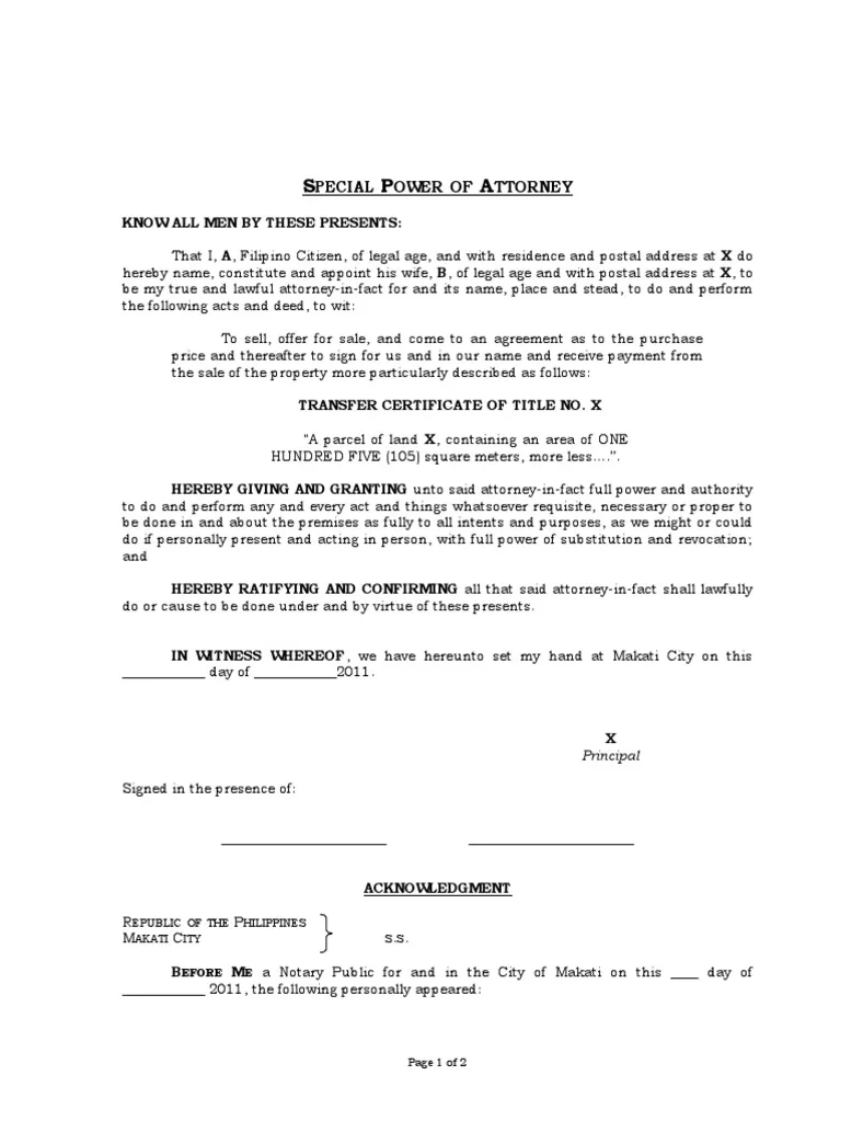 Pdf power of attorney government