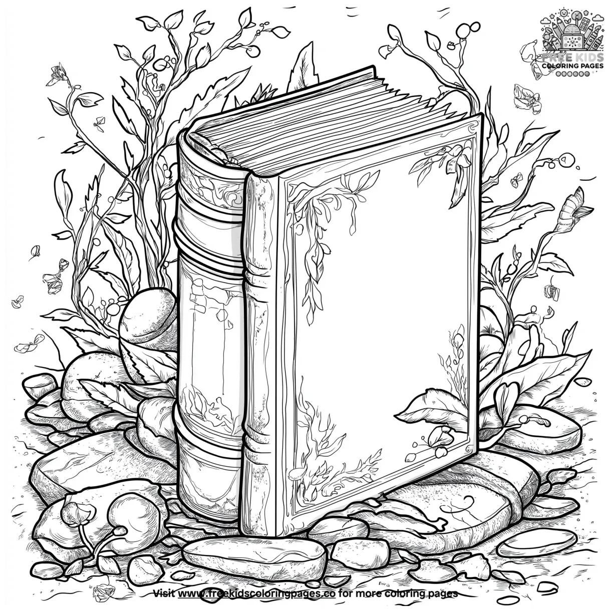 Witch's spellbook coloring pages