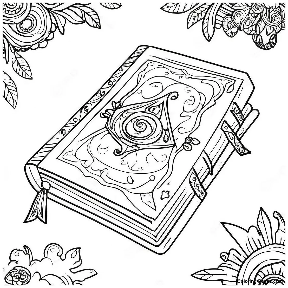 Hocus pocus spellbook coloring page coloring-pages