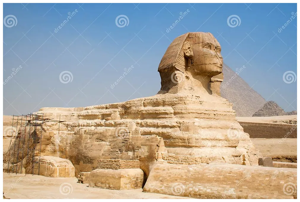 Great sphinx of giza stock . of ruin, nose 17291711