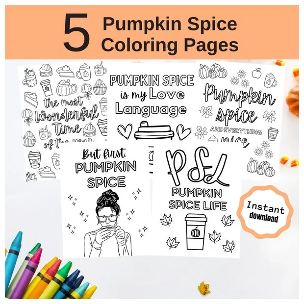 Spice coloring page etsy