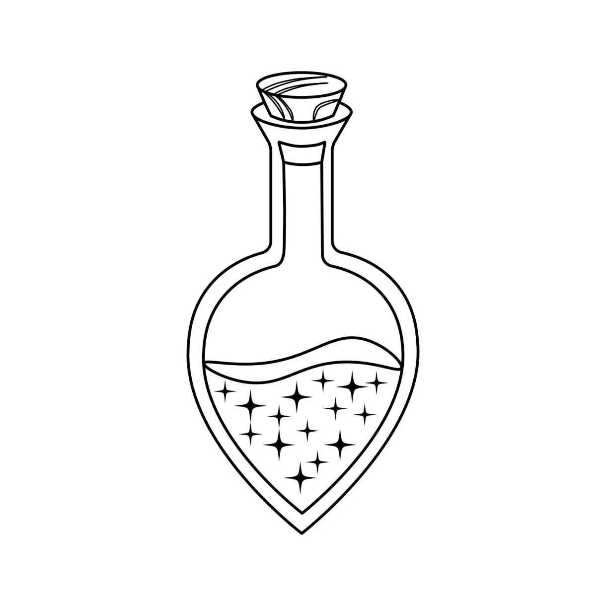 Potion bottle coloring page 23831990 vector art at vecteezy