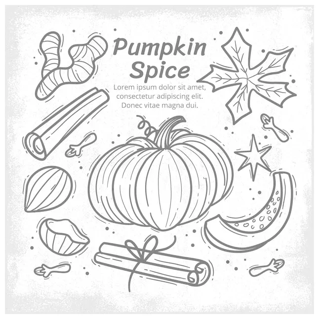 Cinnamon spice coloring pages vectors & illustrations for