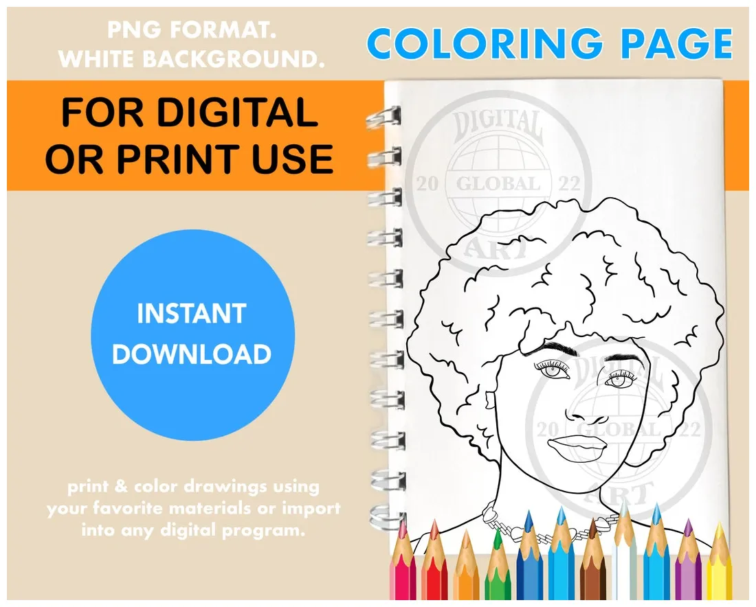 Ice spice coloring page instant download coloring sheet etsy