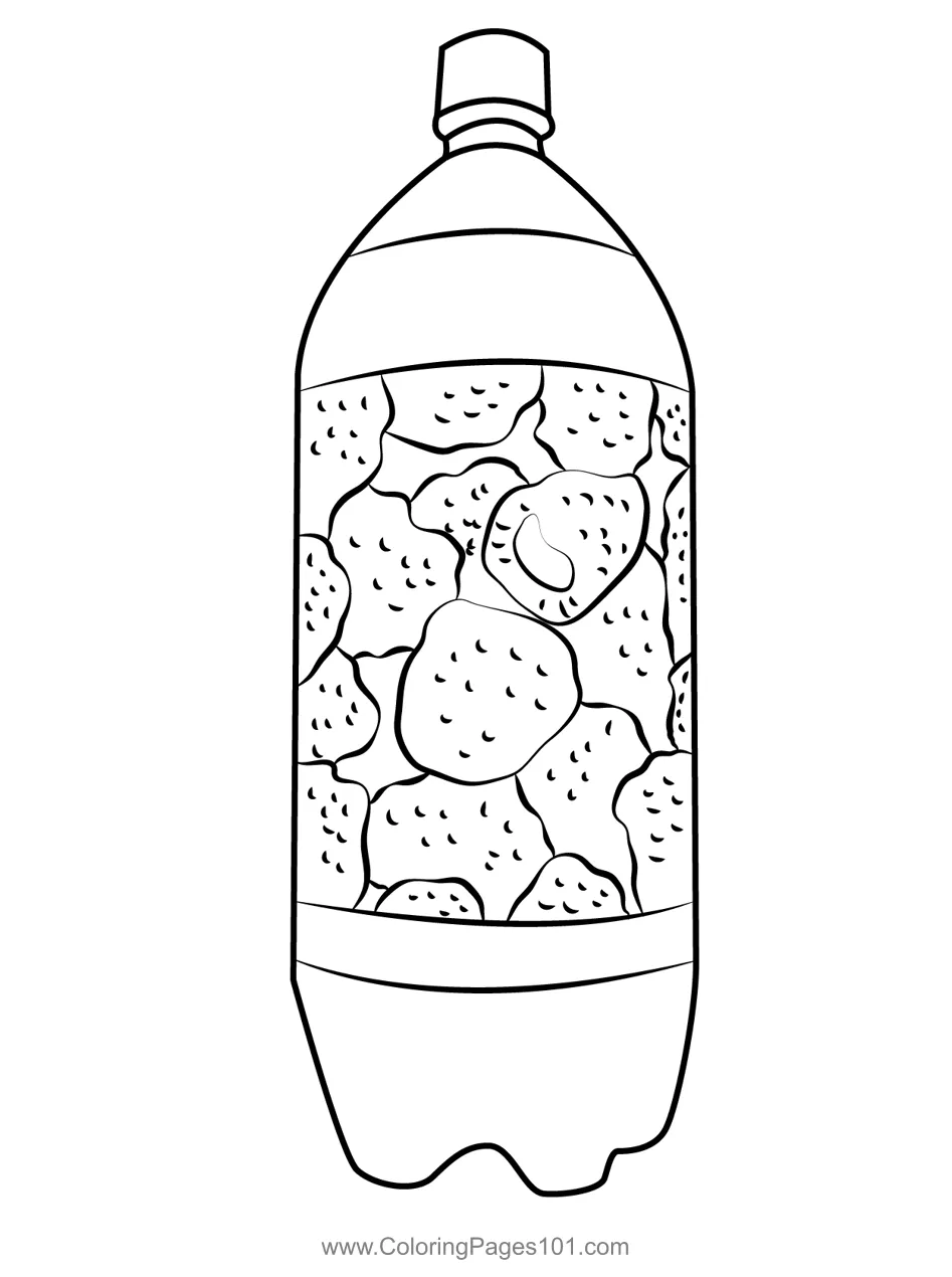 Juice bottle coloring page for kids free drinks printable coloring