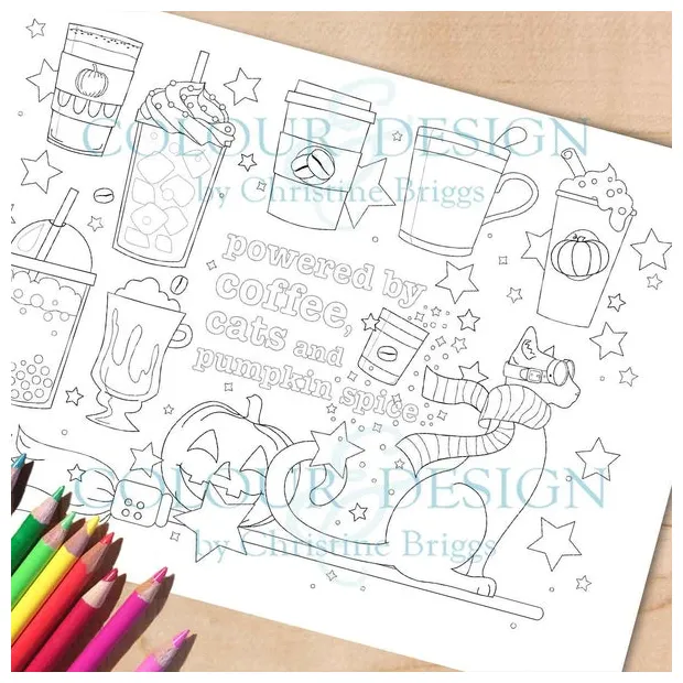 Spice coloring page etsy