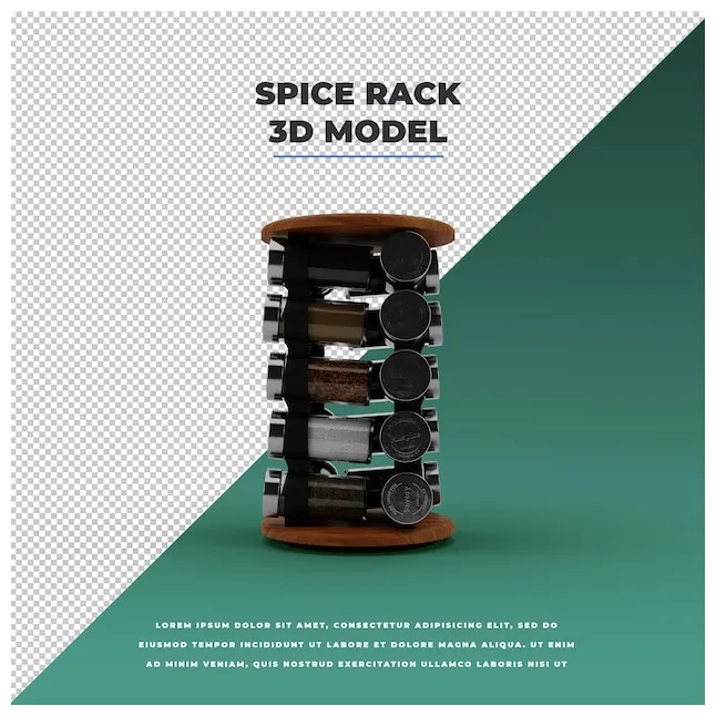 Premium PSD | Spice rack