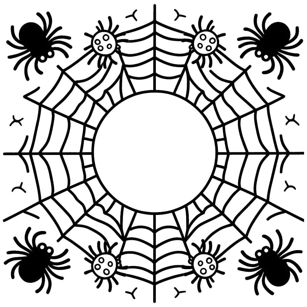 Spider web coloring pages coloringlib