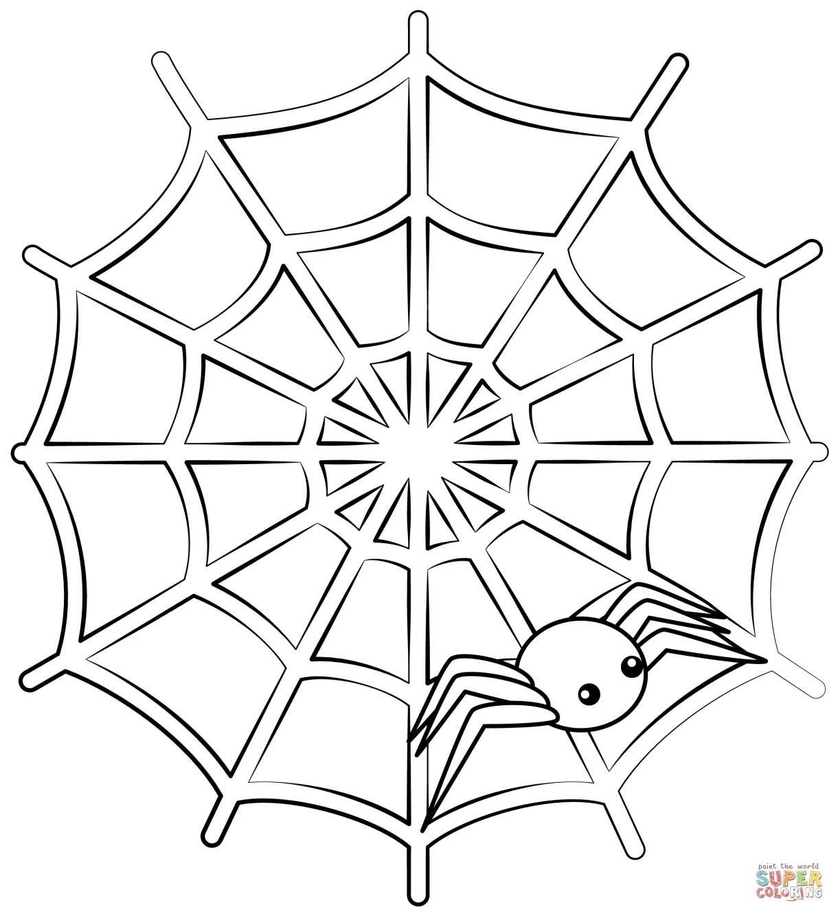 Spider web coloring page free printable coloring pages