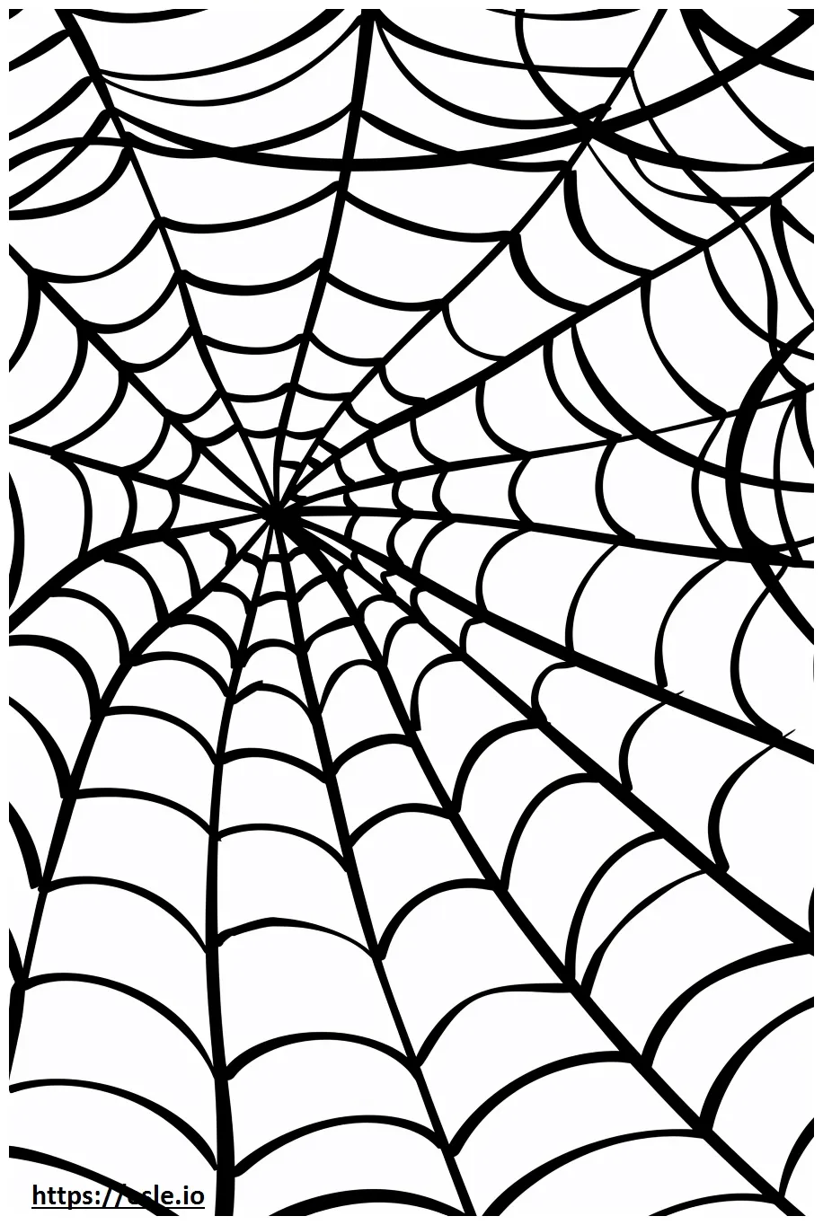Spider web coloring page