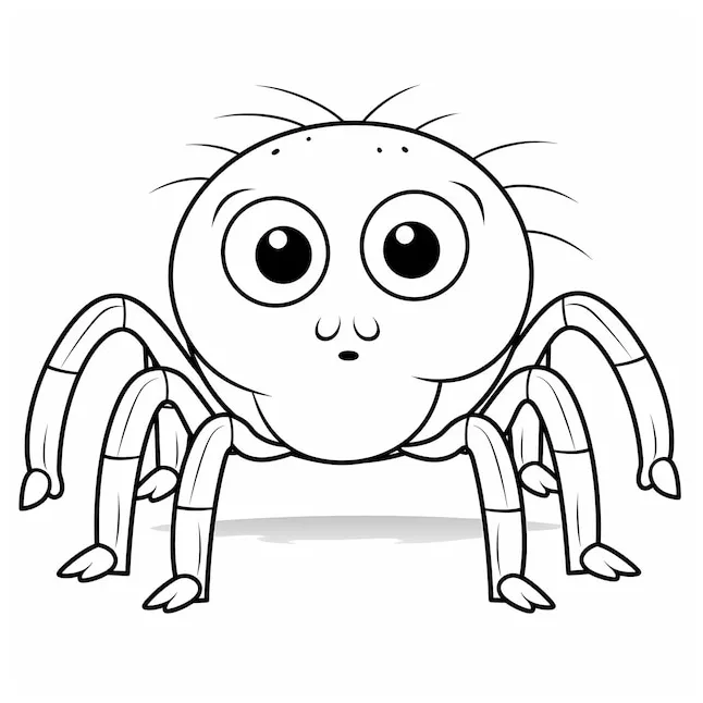 Premium ai spinning spider fun simple and clean outline
