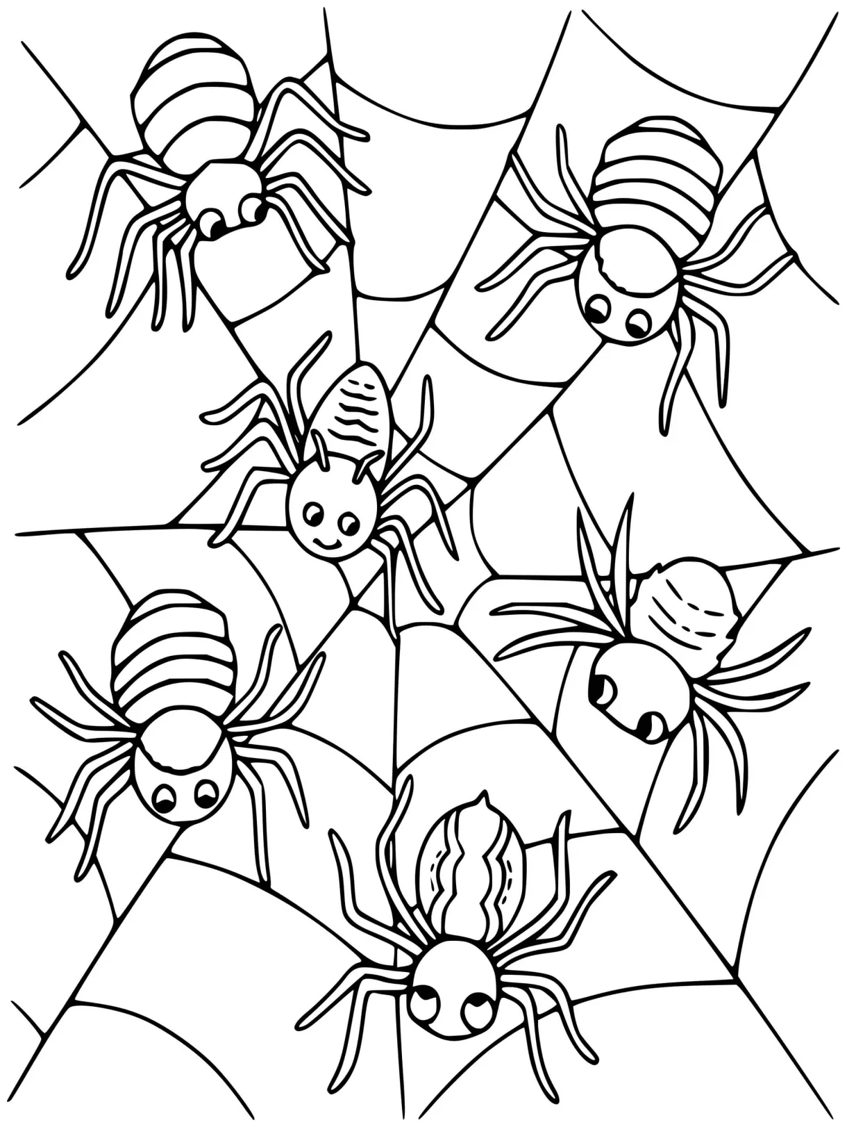 Spider spinning web outline coloring pages coloring cool
