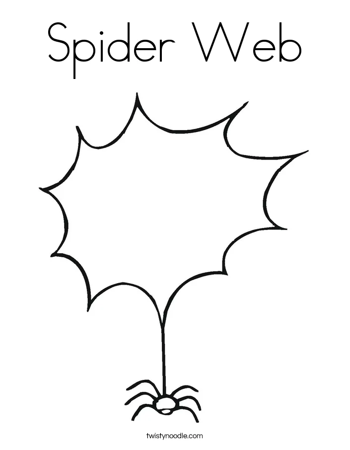 Spider web coloring page twisty noodle