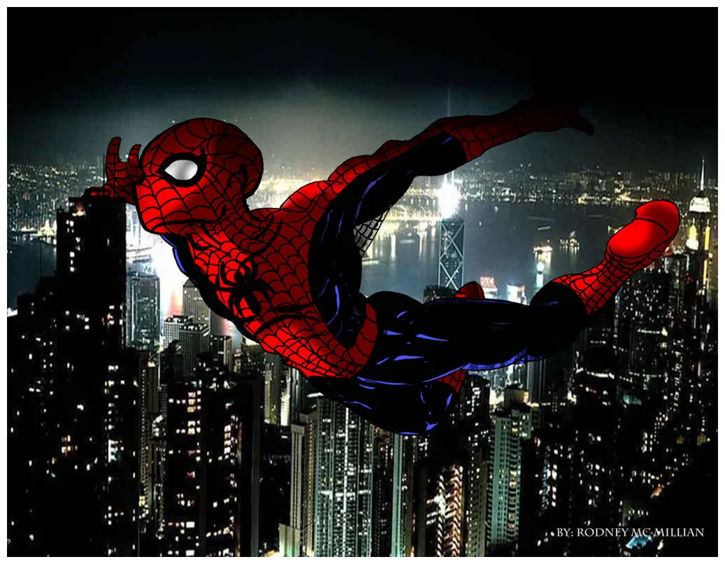 Spiderman free fall by rodneywoof on deviantart