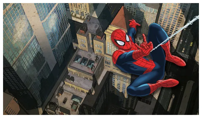 Ultimate spiderman cityscape xl mural
