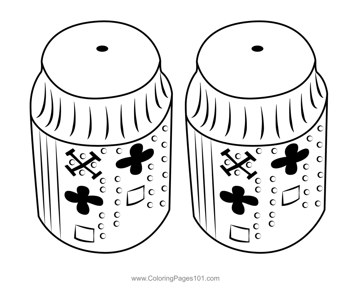 Salt and pepper shakers coloring page for kids free crocodile