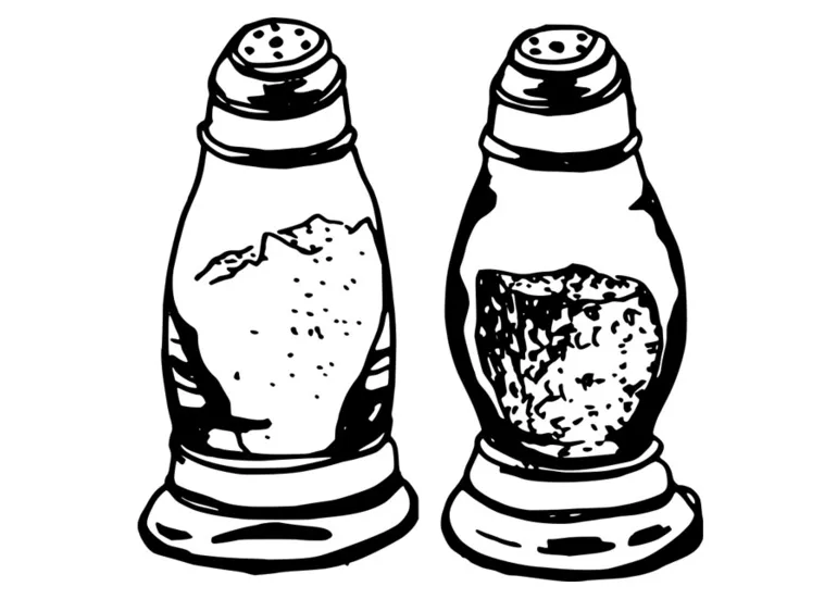 Salt shaker coloring coloring page coloring pages
