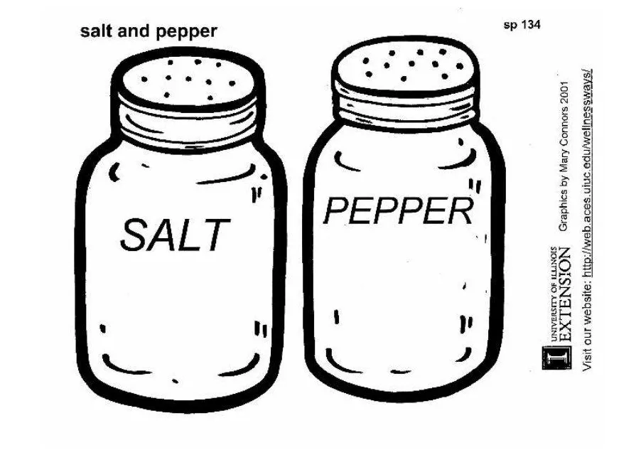 Salt shaker coloring coloring page coloring pages