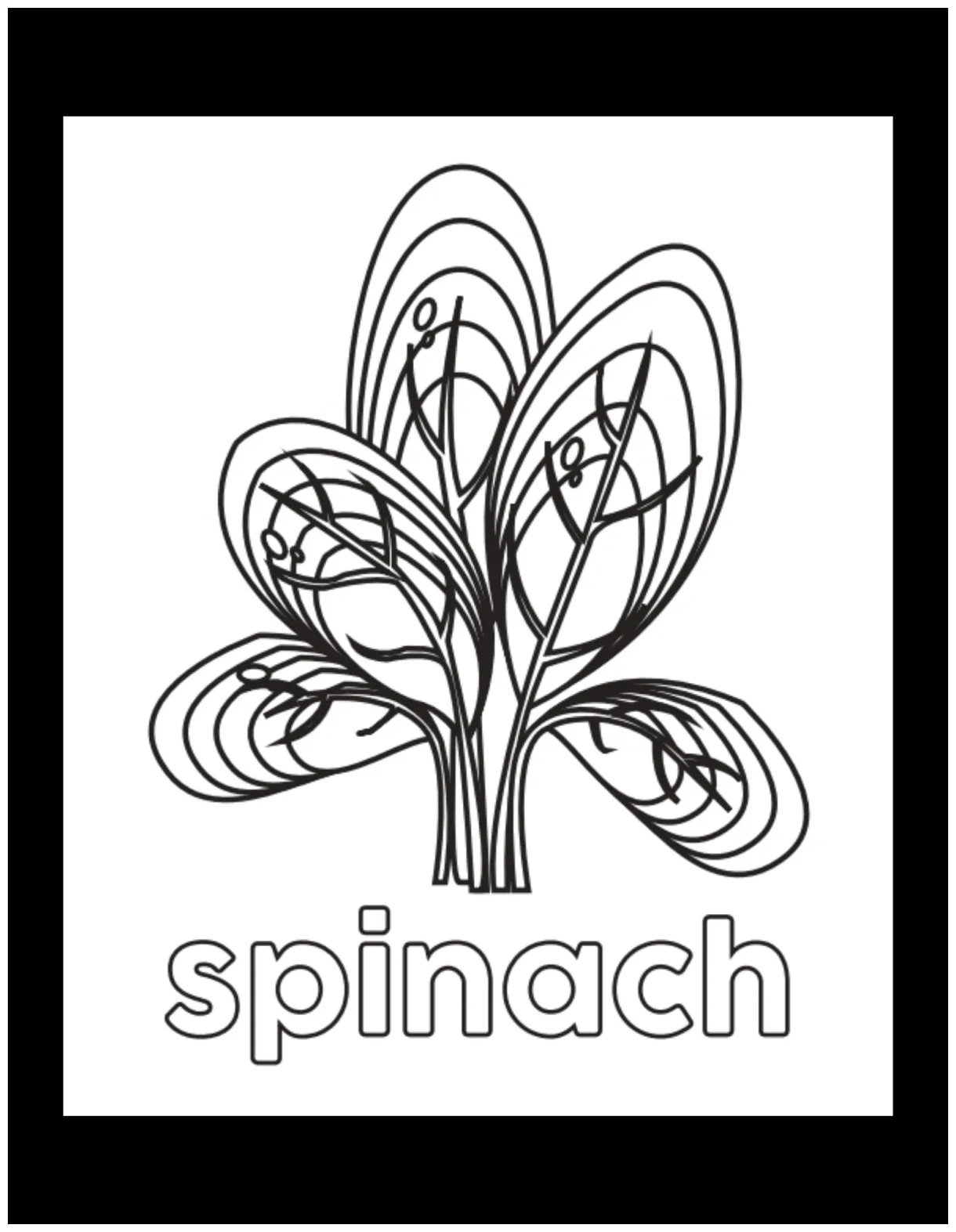 Spinach Coloring Pages - Coloring Nation