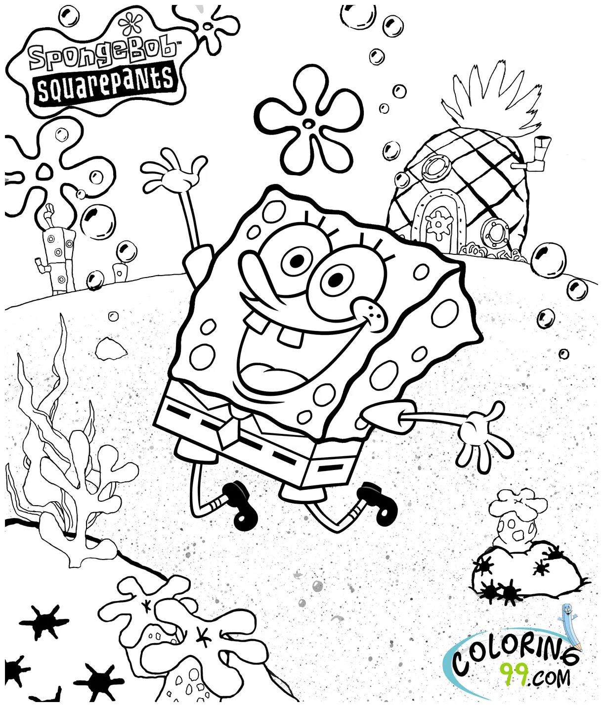 Spongebob squarepants coloring pages minister coloring