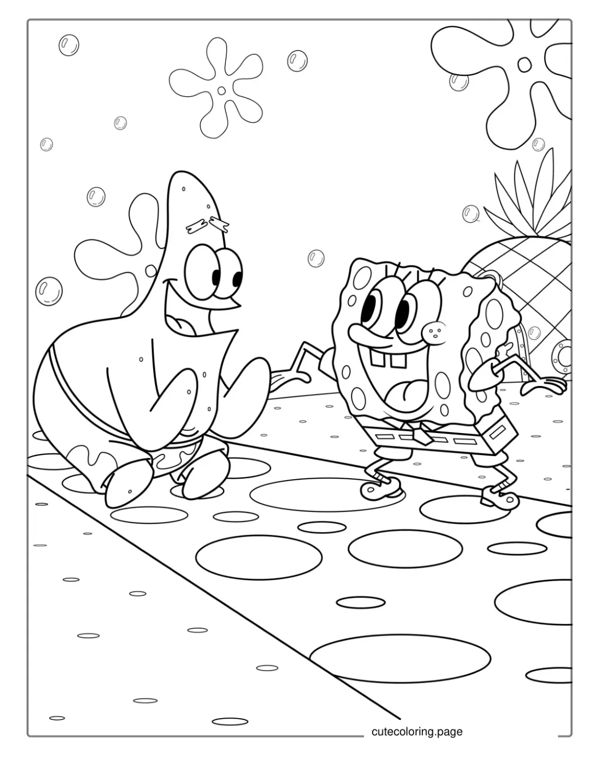 Spongebob coloring pages 40+ free printable coloring pages cute