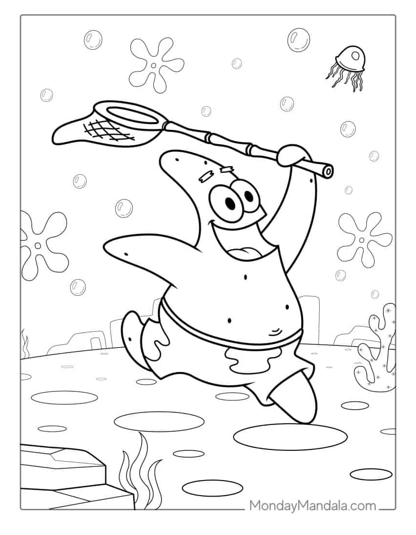 40 spongebob coloring pages free pdf printables