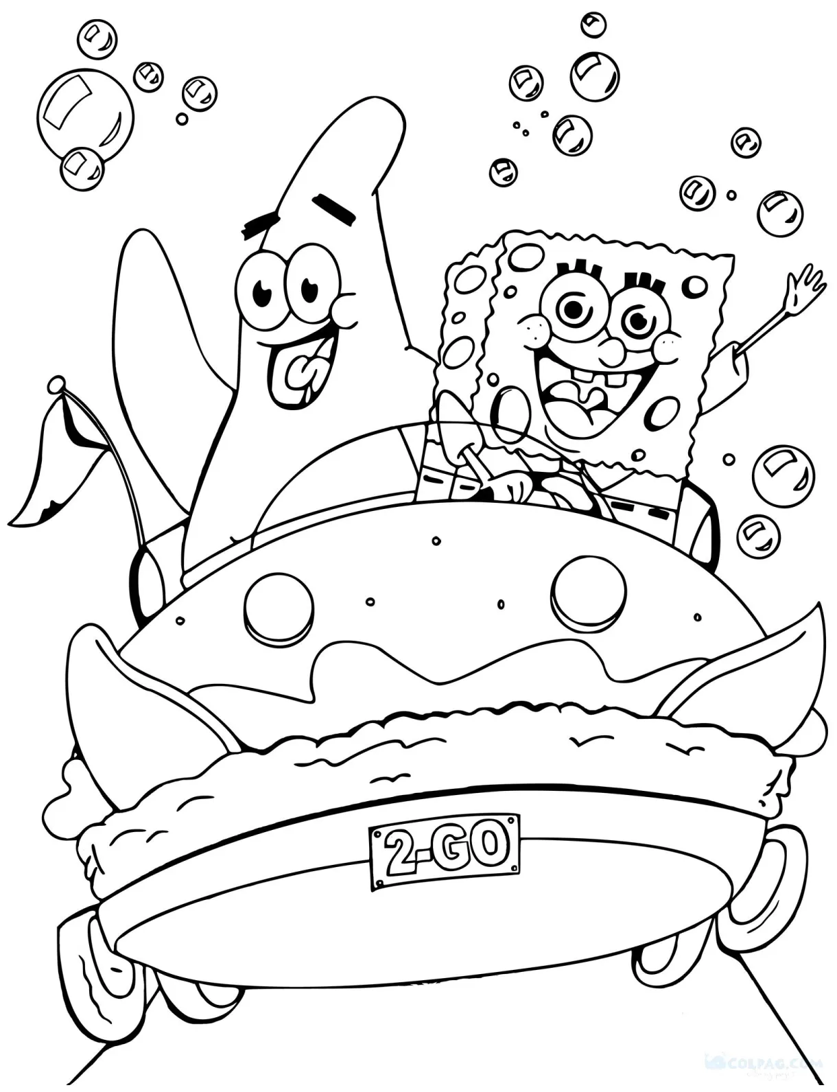 Sponge bob coloring pages to print