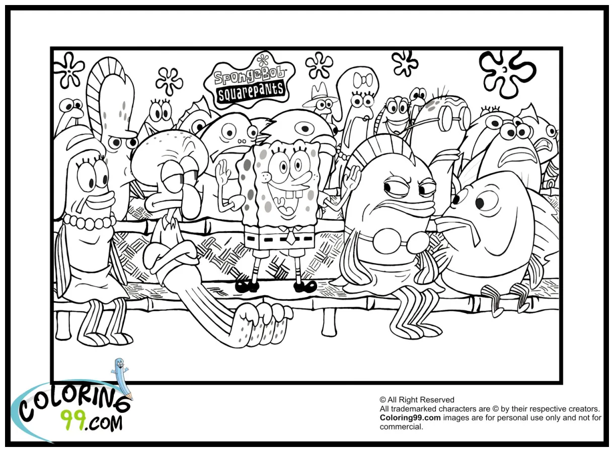 Spongebob Pineapple House Coloring Page Coloring Pages